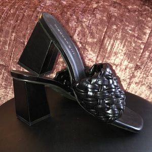 Madden Girl Block Heel Open Square Toe Braided Sandal
